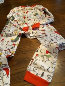 SZ 10 Pottery Barn Kids HOLIDAY Peanuts SNOOPY Pajama PJ Christmas GIFT NEW 2 pc - Picture 1 of 5