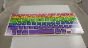 silicone keyboard cover for macbook rainbow colored icing - Picture 1 of 2