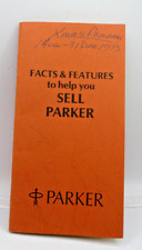 Facts and Features to Sell Parker Booklet--32 pages-includes 51's-Dated l973