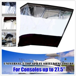 Boat Yacht Console T-Top Spray Shield Enclosure Ventilated Windshield Clear Hood - Foto 1 di 10