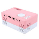 (White Pink)Fupi LED Projector Hifi Stereo Projector AVAOAMI/US8/TransFlash