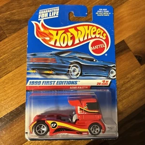 SEMI-FAST Hot Wheels 1999 First Editions #8 of 26, Red Dual Grill 5 spoke (B20) - Picture 1 of 3