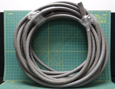 80' x 3/4" PVC Coated Galvanized Steel Grey Flexible Liquidtight Conduit Hose - Image 1 of 4