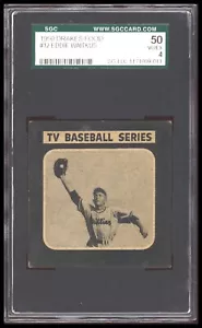 1950 Drake's Food TV Eddie Waitkus SGC 4 VGEX #12 TV Baseball Series - Picture 1 of 2