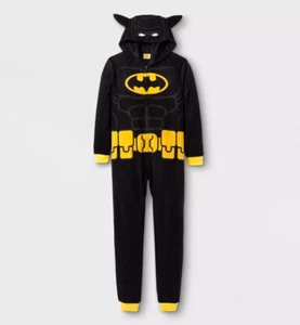 Boys’ The Lego Movie Batman Hooded Zippered Costume Pajama Sleeper Unionsuit L - Picture 1 of 6