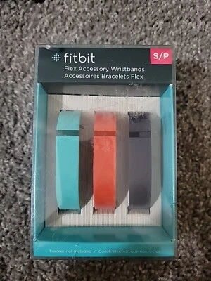 Novo na caixa Fitbit Flex acessório pulseiras 3 pulseiras azul marinho vermelho-petróleo tamanho pequeno - Imagem 1 de 4