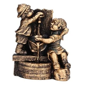 Little Boy Girl Playing Water Statue Standing Sculpture Fountains Outdoor - Picture 1 of 8