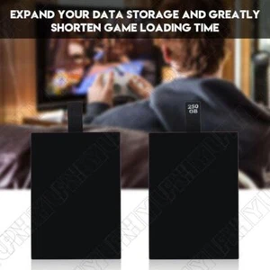 New Black 250GB Internal HDD Hard Drive Disk For Xbox 360 Slim Console - Picture 1 of 6