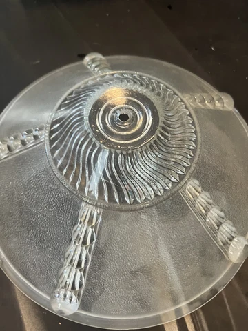 Antique Bubble 1930s 40s arT Deco Ceiling Light Glass Shade American Made Lines Cover