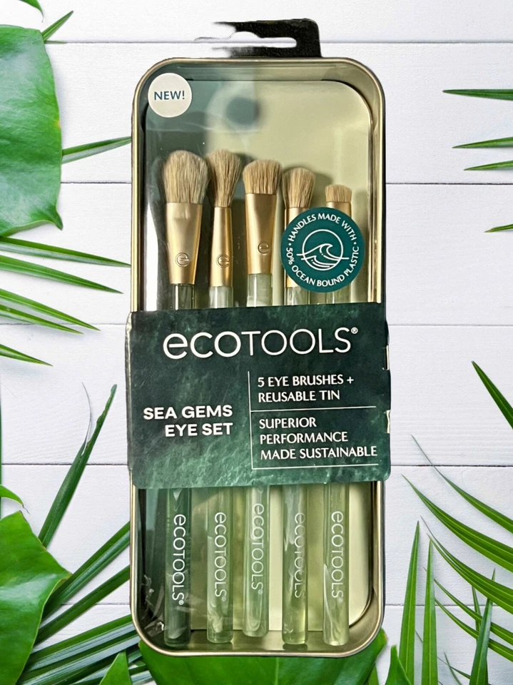 Ecotools Sea Gems Eye Set - 5 Eye Brushes & Reusable Tin - Image 1 of 1