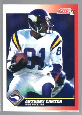 1991 Score Football #182 Anthony Carter Minnesota Vikings - Image 1 of 2