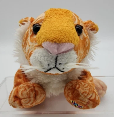 Ganz Webkinz Majestic Tiger Orange Swirls White Plush Stuffed Animal Toy HM480 - Image 1 of 4