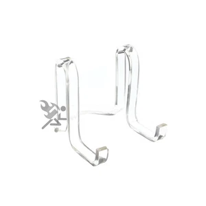 Clear Acrylic Plate Display Stand, 4" Ribbon Easels - Picture 1 of 2