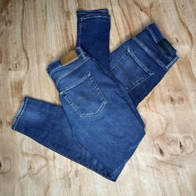 Lot Of 2 Lucky Brand Jeans Men 411 Athletic Taper Blue 30x30 (29x28) Wiskerd - Image 1 of 4