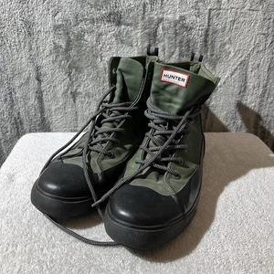 Hunter grüne hohe Schnürstiefeletten Damengröße 13 Herrengröße 11 - Bild 1 von 8