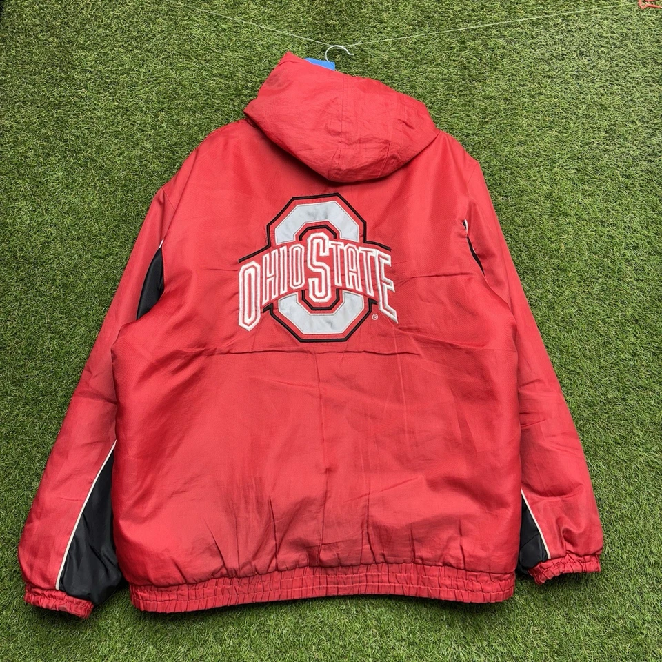 Jaqueta Masculina Ohio State Puffer Grande Licenciada Colegiada GIII OSU Buckeye Starter - Imagem 1 de 4