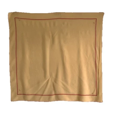 CLASSIC UNBRANDED silk Beige Women’s Scarf 34”/33” GC - Image 1 of 4