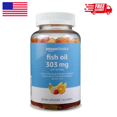 Aceite de pescado 303 mg., sabores limón, naranja y fresa-plátano, 90 gomitas (2 por se Foto 1 de 4