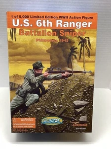 Figura francotirador 6º BATALLÓN GUARDABOSQUES EE. UU. Filipinas 1945 caja de cambios 12" - Imagen 1 de 10