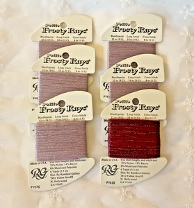 Rainbow Gallery Thread Petite Frosty Rays Lot of 7 Metallic Assorted Purples New - Picture 1 of 3
