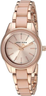 Reloj pulsera Anne Klein para mujer de resina rosa claro/oro rosa  Foto 1 de 4