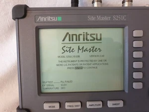 Anritsu Site Master S251C, Selftest PLL failed  , Option: 5, 10B, S251 - Imagen 1 de 12
