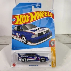 Hot Wheels Audi 90 Quattro auto pressofusa scala 1:64 da collezione 144/250 blu e wh - Foto 1 di 14
