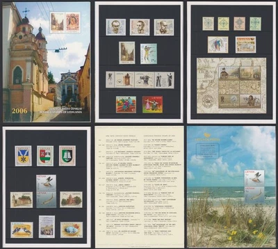 Juego Año Oficial Lituania 2006 MNH aXF Completo como Emitido con Sellos y Bloques Foto 1 de 4