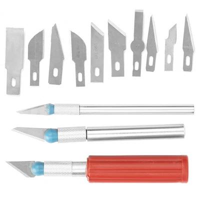 13x Multifunction Handmade Cutting Carving Tool Set With Replaceable Blades - Bild 1 von 4
