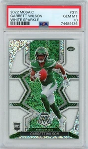 2022 Mosaic Garrett Wilson Rookie White Sparkle Prizm RC PSA 10 - Bild 1 von 2