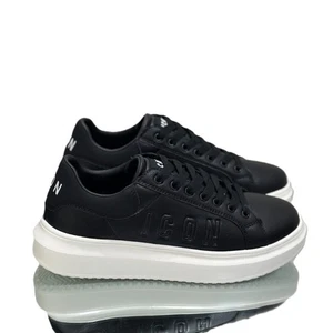 ICON Scarpe Uomo Invernali Nere Leggerissima Sneakers Sportiva Casual Nuova - Picture 1 of 4
