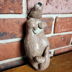 Wachsotter Figur mit Muschel, handgefertigte Tierskulptur, ca. 7" lang - Bild 1 von 15