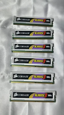 Corsair XMS3 DDR3 1600MHz 18GB 6x3GB Desktop Memory RAM Modules Used - Image 1 of 2