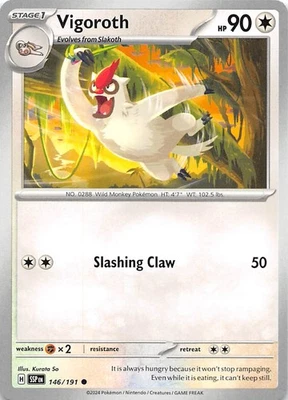 Vigoroth 146/191 SV08: Surging Sparks Pokemon 011730 - Image 1 of 2