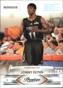 2009-10 Prestige Draft Picks Light Blue Basketball Card #156 Jonny Flynn/999