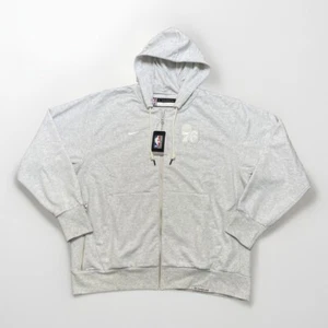 Nike Philadelphia 76ers Standard Issue Zip Sweatshirt Ivory DA7878-051 Mens XL - Picture 1 of 6