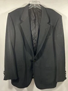 Portfolio Perry Ellis Men’s Black Blazer 1-Button Suit Sport Coat 44R - Picture 1 of 8