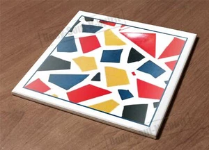 HotPlate Kitchen Trivet Holder Ceramic Tile pieces  art d?cor design cloroful - Picture 1 of 1