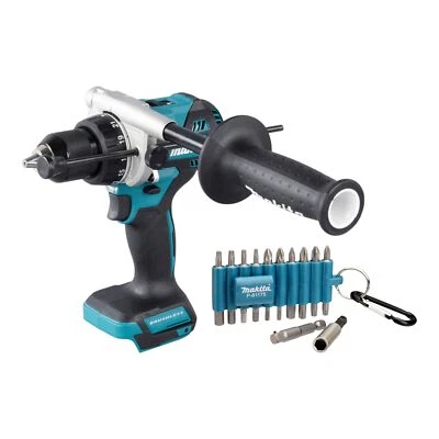 Makita DHP 486 Z Akku Schlagbohrschrauber 18 V 130 Nm Brushless + 22 tlg Bit Set - Bild 1 von 4