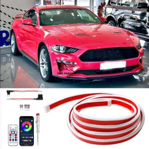 94.5" Start Scan LED DRL Hood Light Strip Daytime Running Light For Ford Mustang - Picture 1 of 11