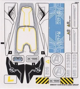 LEGO 76032 - Marvel Superheroes - The Quinjet City Chase - STICKER SHEET - Picture 1 of 1