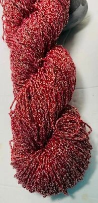 Lucci пряжи Velrexy пряжи блок из 1 красный/золотой шерсти металлический без этикетки новый - Изображение 1 из 4