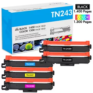 LOT Toner Cartridge fits for Brother TN243CMYK DCP-L3510CDW L3550CDW HL-L3210CW - Picture 1 of 24