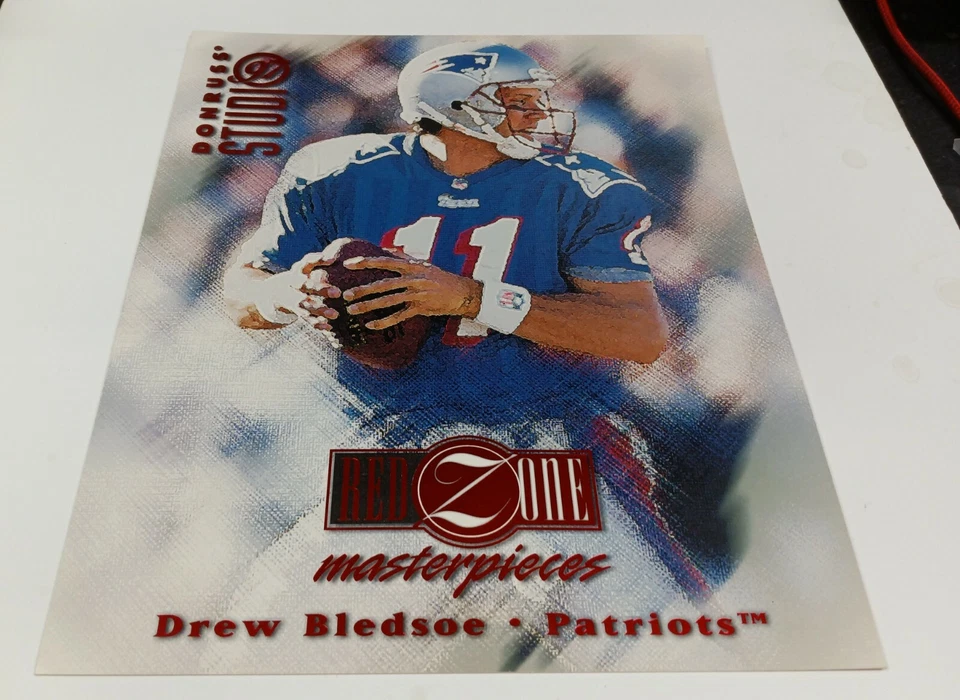 1997 Donruss Studio Drew Bledsoe 8x10 Red Zone Masterpieces (2956/3500) NICE!! - Image 1 of 3