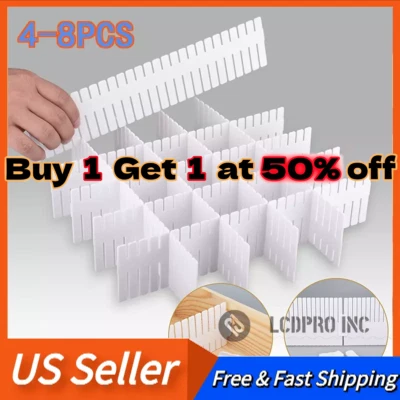 Сделай сам разделители выдвижных ящиков регулируемые носки нижнее белье комод выдвижной ящик органайзеры сделано в США - Изображение 1 из 4