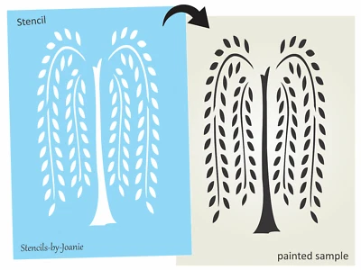 Primitive Stencil Willow Tree Simplify Home Decor Folk Art Wall Craft DIY Signs - Image 1 of 4