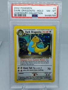 2002 Pokemon Dark Dragonite Holo Rare #5 Legendary Collection PSA MINT- NearMint - Picture 1 of 2
