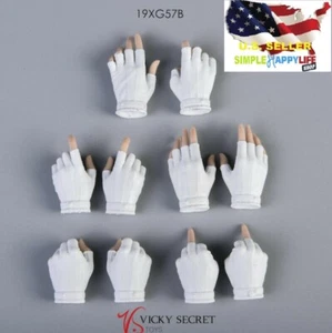 1/6 Female White Gloves Hands Accessory For 12'' figure Phicen hot toys ❶USA❶ - Picture 1 of 3