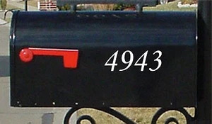 2" Mailbox Numbers 2 inches tall Custom SET OF 2 Numbers Mailbox Stickers - Picture 1 of 2