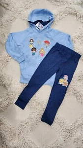 NWT size 8 Girl's 2 Pcs Disney 100 Long Sleeve Hoodie and Legging Active Set - Picture 1 of 9
